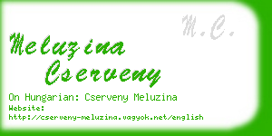 meluzina cserveny business card